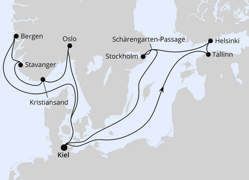 AIDAprima - Ostsee & Südnorwegen ab Kiel, AIDAprima vom 22.03.2026 bis 05.04.2026
