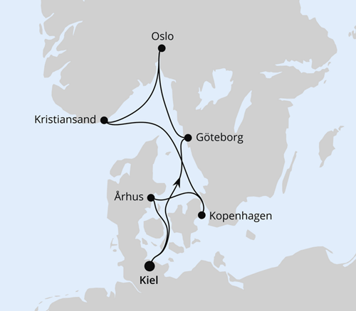 AIDA Silvesterreise nach Norwegen & Dänemark ab Kiel 1, AIDAprima vom 27.12.2025 bis 04.01.2026