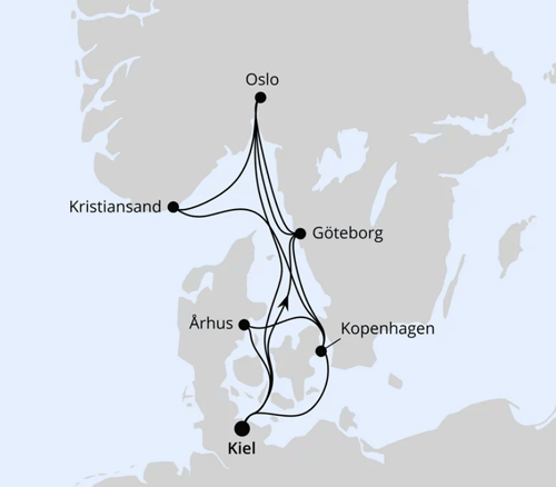 AIDA Silvesterreise nach Norwegen & Dänemark ab Kiel, AIDAprima vom 27.12.2025 bis 09.01.2026