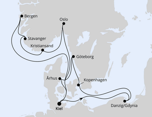 AIDA Skandinavien & Polen ab Kiel 2, AIDAprima am 08.02.2026 und 22.02.2026