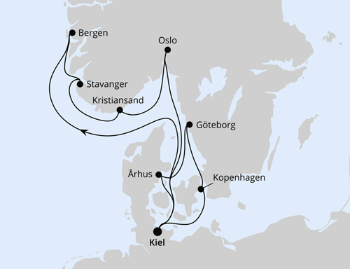 AIDAprima - Skandinavische Highlights mit Südnorwegen ab Kiel, AIDAprima vom 01.03.2026 bis 12.03.2026