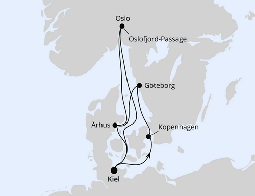 AIDAprima - Skandinavische Städte mit Skifestival ab Kiel, AIDAprima vom 08.03.2026 bis 17.03.2026