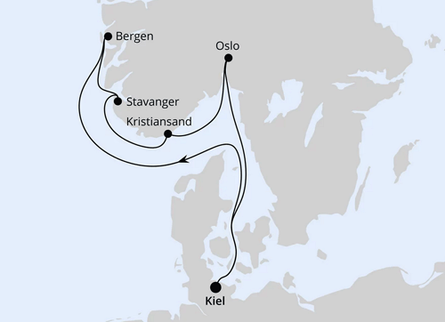 AIDAprima - Südnorwegen ab Kiel, AIDAprima vom 29.03.2026 bis 05.04.2026