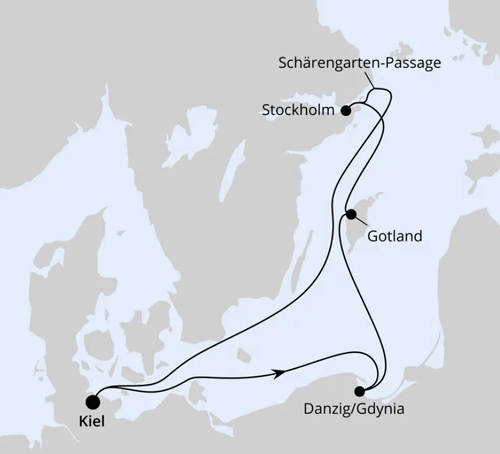 AIDA Weihnachtsmärkte in Schweden & Danzig ab Kiel, AIDAprima vom 04.12.2025 bis 11.12.2025