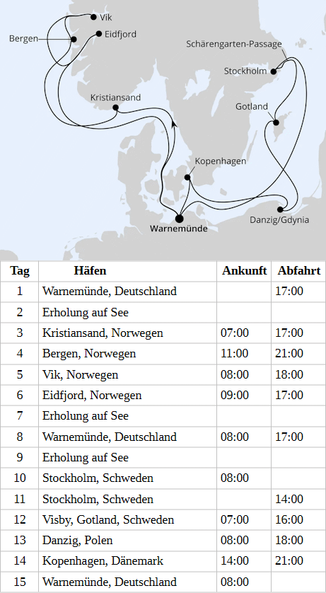 Highlights der Nord- & Ostseek&uuml;ste 1, AIDAsol vom 23.09.2028 bis 07.10.2028