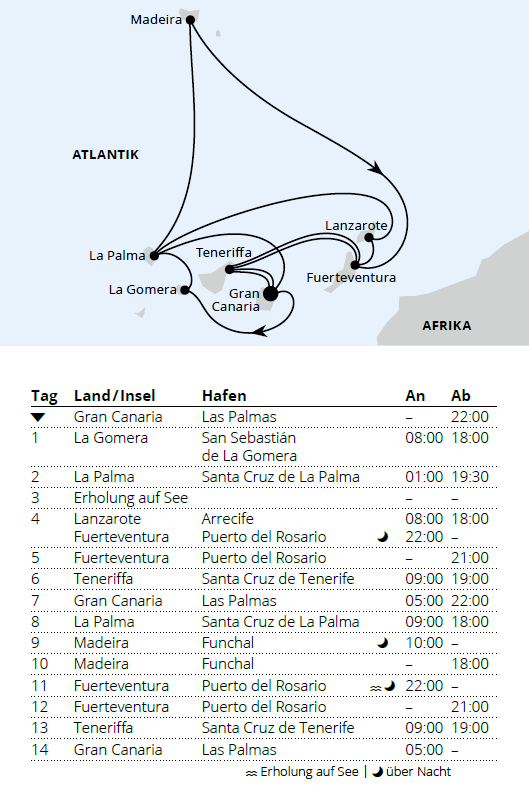 Spanische Mittelmeerk&uuml;ste & Kanaren, AIDAstella vom 28.11.2027 bis 12.12.2027