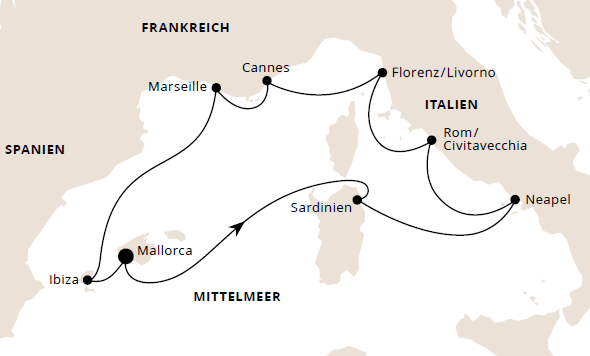 Mediterrane Highlights ab Mallorca, AIDAstella am 18.06.2026, 30.07.2026 & 10.09.2026