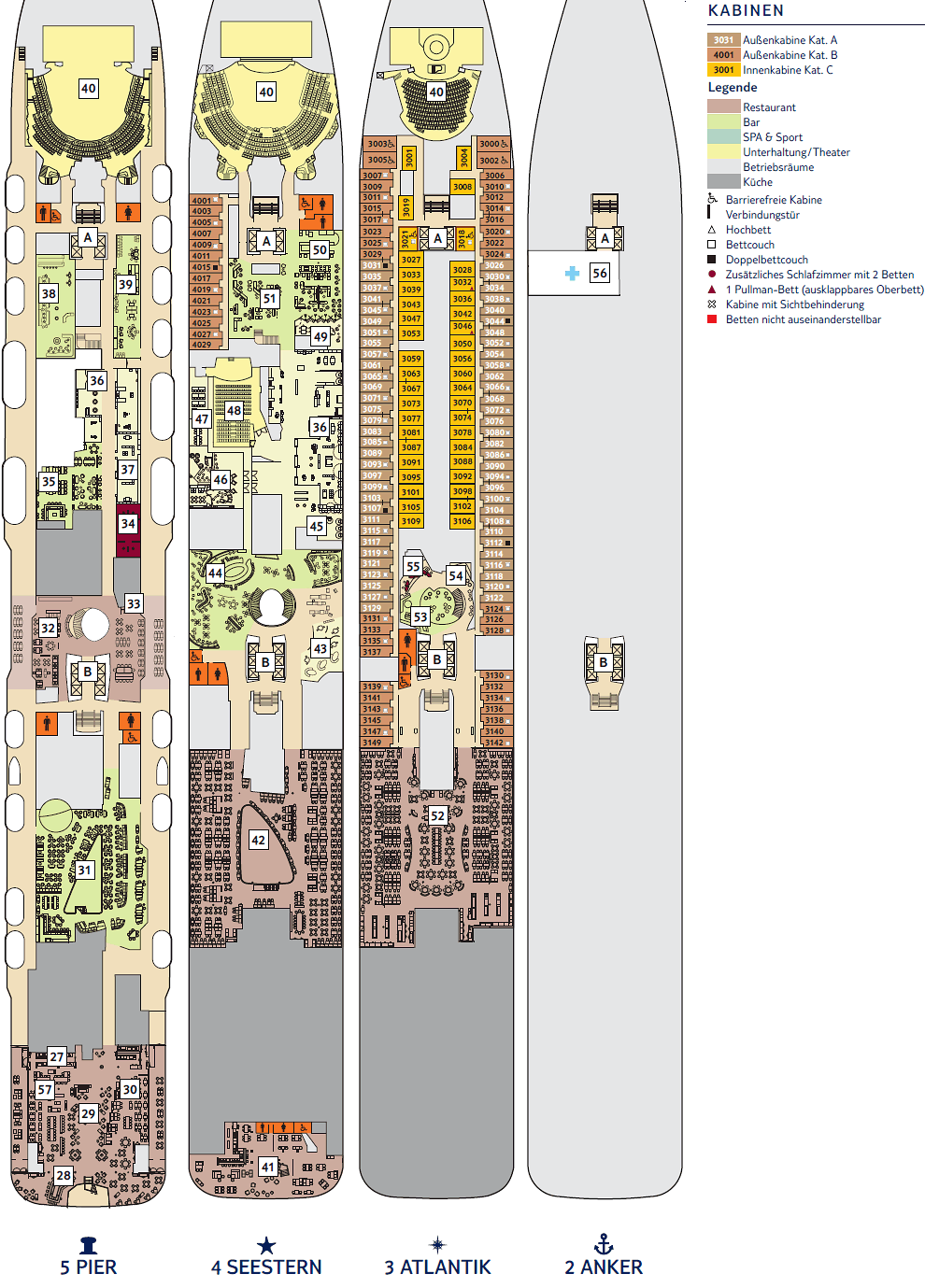 Mein Schiff 1 Kabinenplan