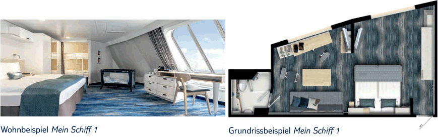 Mein Schiff 1 Familienkabine Außen