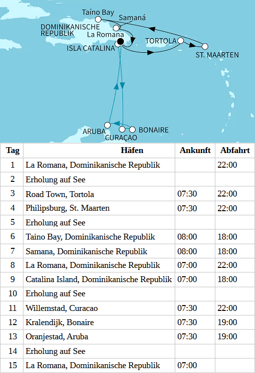 Mein Schiff 1 vom 26.01.2028 bis 09.02.2028, TUI Cruises - Karibische Inselwelten