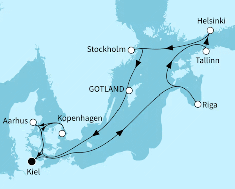 Mein Schiff 1 vom 30.06.2027 bis 11.07.2027, TUI Cruises - Metropolen der Ostsee