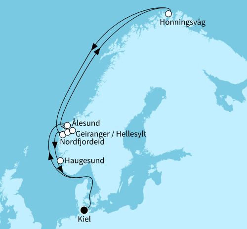 Norwegen mit Nordkap, Mein Schiff 1 vom 09.08.2024 bis 20.08.2024