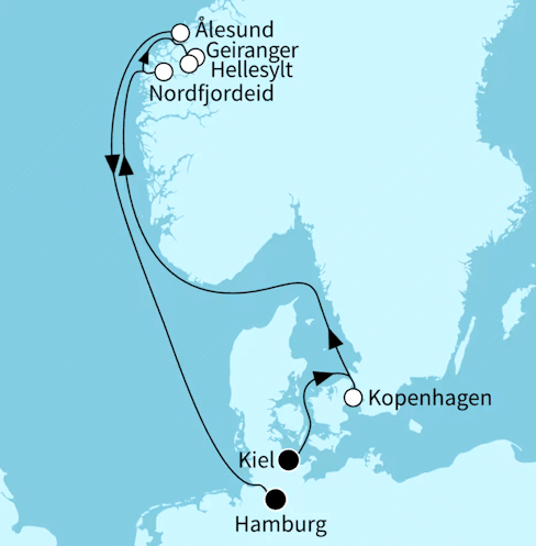 Mein Schiff 1 vom 23.08.2027 bis 30.08.2027, TUI Cruises - Norwegens Fjordwelten