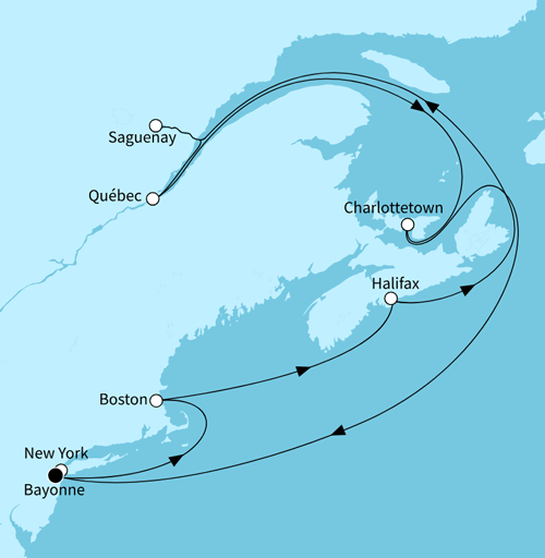 Mein Schiff 1 vom 08.09.2026 bis 22.09.2026, TUI Cruises - Ostküste der USA und Kanada - ab/bis Bayonne / New York