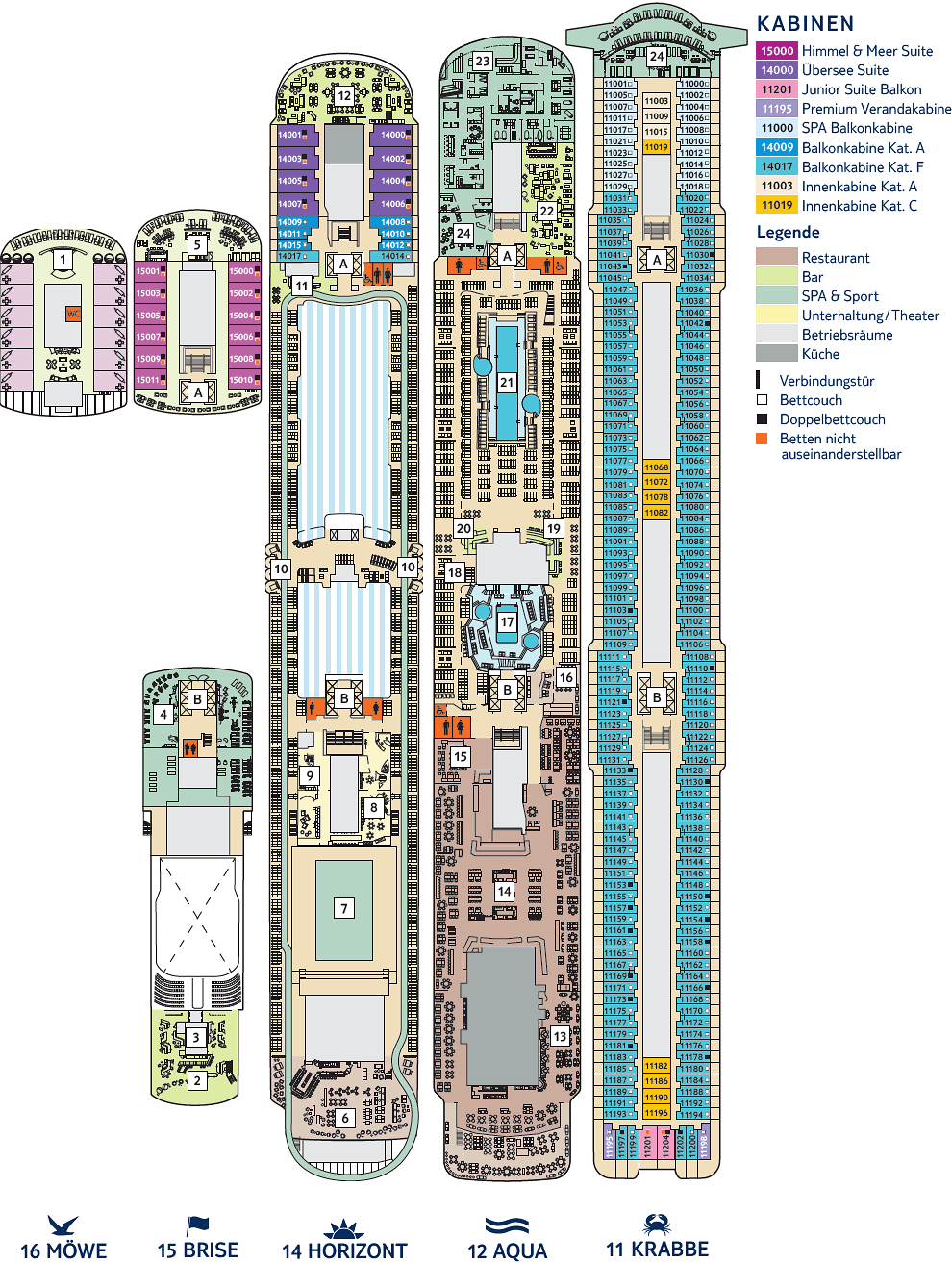 Mein Schiff 2 Deckplan