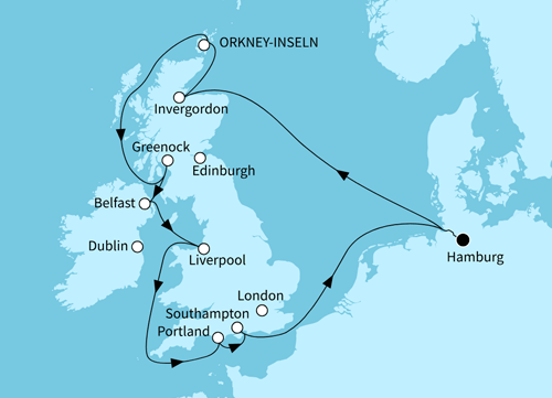 Best of Gro&szlig;britannien und Irland, Mein Schiff 2 vom 05.06.2026 bis 17.06.2026