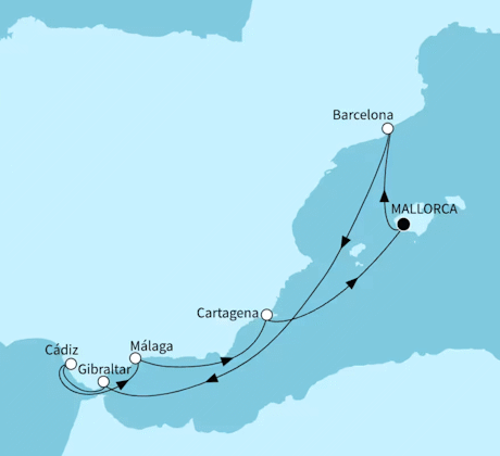 Faszination Mittelmeer, Mein Schiff 2 vom 03.10.2027 bis 11.10.2027