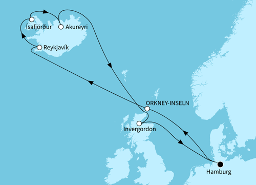Islands Naturwunder, Mein Schiff 2 vom 17.06.2026 bis 29.06.2026
