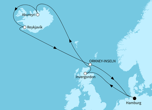 Islands Naturwunder, Mein Schiff 2 vom 24.05.2026 bis 05.06.2026