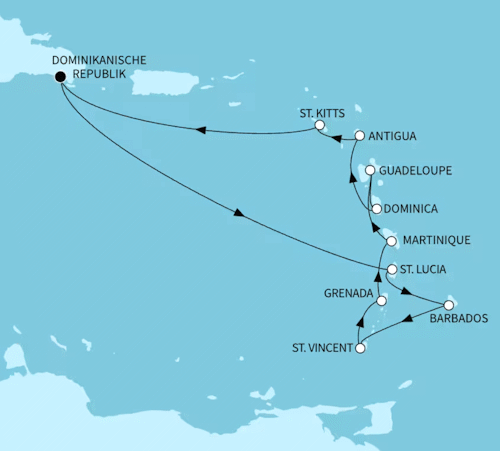 Karibische Inseln ab/bis La Romana, Mein Schiff 2 vom  13.11.2026 bis 27.11.2026