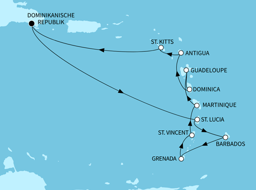 Karibische Inseln ab/bis La Romana, Mein Schiff 2 vom  22.01.2027 bis 05.02.2027