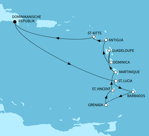 Karibische Inseln ab/bis La Romana, Mein Schiff 2 vom 30.10.2026 bis 13.11.2026