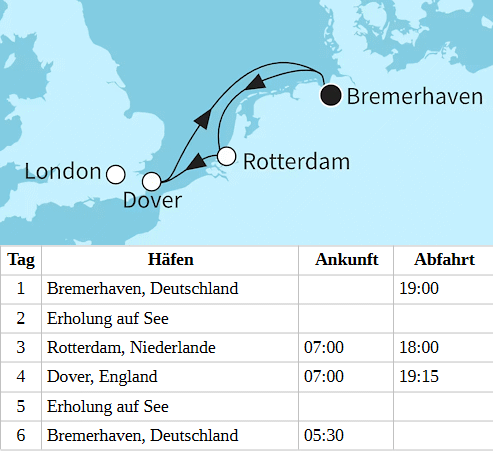 Schlagerliner 5, Mein Schiff 2 vom 06.05.2027 bis 11.05.2027