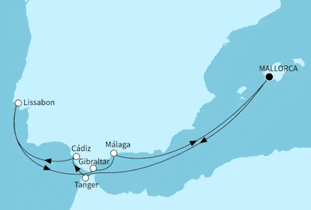 Sonniges Iberien und Marokko, Mein Schiff 2 vom 11.10.2027 bis 20.10.2027