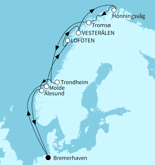 Fjordland Norwegen, Mein Schiff 3 vom 02.08.2027 bis 15.08.2027
