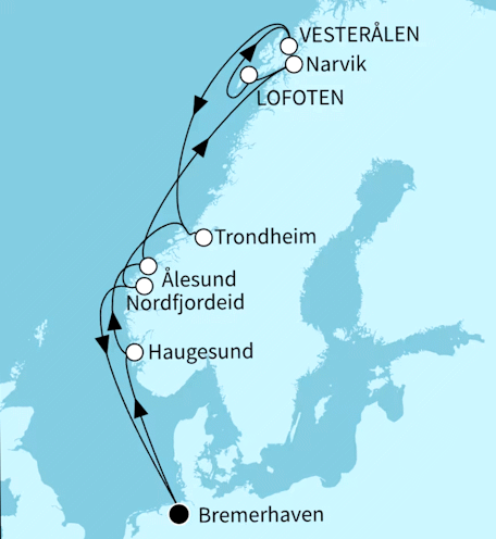 Fjordland Norwegen, Mein Schiff 3 vom 04.06.2027 bis 16.06.2027