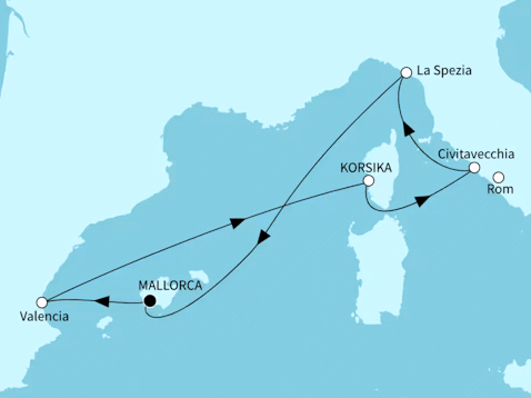 H&ouml;hepunkte des Westlichen Mittelmeers, Mein Schiff 3 vom 15.10.2027 bis 22.10.2027