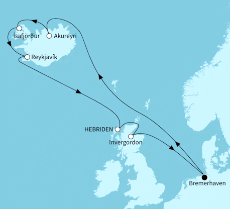 Islands Naturwunder, Mein Schiff 3 vom 21.05.2027 bis 04.06.2027