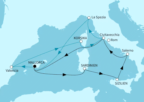 Italiens Inseln und H&ouml;hepunkte, Mein Schiff 3 vom 08.10.2027 bis 22.10.2027