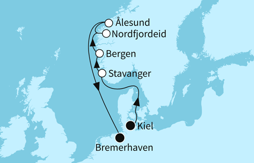 Norwegens Fjordwelten, Mein Schiff 3 vom 16.12.2026 bis 23.12.2026