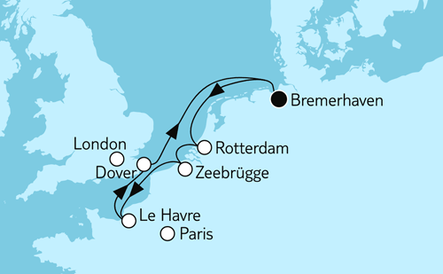 Mein Schiff 3 - Westeuropa mit Rotterdam, Mein Schiff 3 vom 23.04.2024 bis 30.04.2024