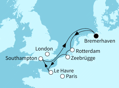 Westeuropas Vielfalt, Mein Schiff 3 vom 14.05.2027 bis 21.05.2027