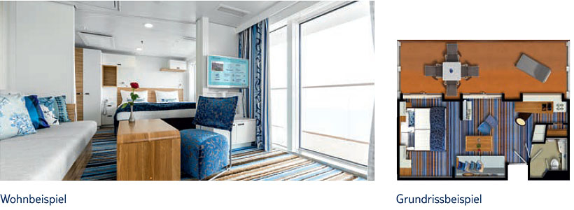 Mein Schiff 4 Familienkabine Balkon