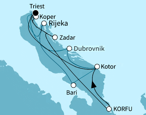 Adria intensiv, Mein Schiff 4 vom 11.07.2027 bis 25.07.2027