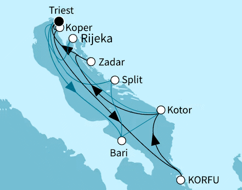 Adria intensiv, Mein Schiff 4 vom 13.06.2027 bis 27.06.2027