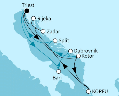 Adria intensiv, Mein Schiff 4 vom 23.05.2027 bis 06.06.2027
