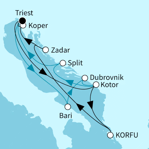 Mein Schiff 4 - Adria intensiv, Mein Schiff 4 vom 05.09.2027 bis 19.09.2027