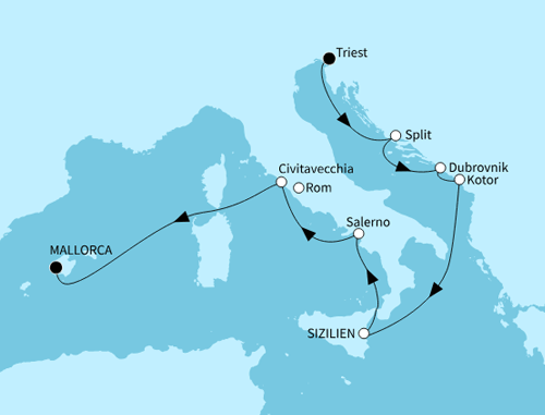 Adriaperlen und Höhepunkte Italiens, Mein Schiff 4 vom 11.10.2026 bis 21.10.2026