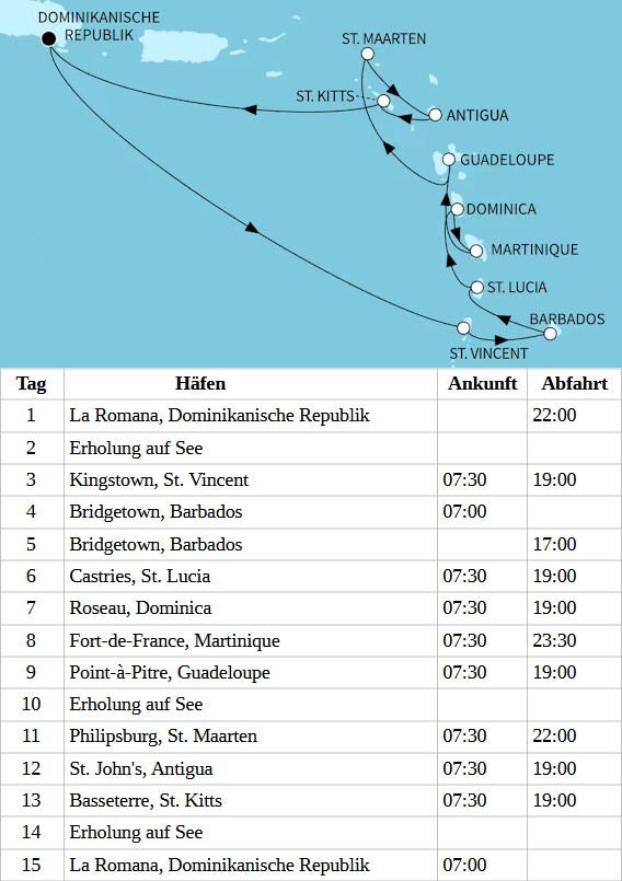 Mein Schiff 4 - Festtage in der Karibik ab La Romana, Mein Schiff 4 vom 24.12.2027 bis 07.01.2028