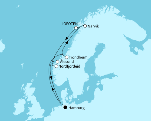 Fjordland Norwegen, Mein Schiff 4 vom 02.08.2025 bis 13.08.2025