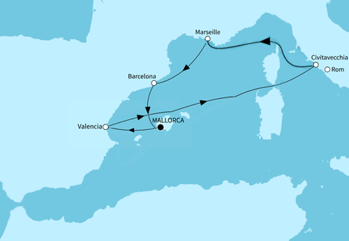 Höhepunkte des westlichen Mittelmeers, Mein Schiff 4 vom 06.12.2026 bis 13.12.2026