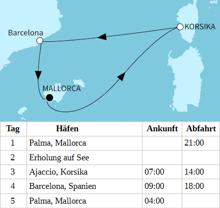 Mein Schiff Millenium Cruise, Mein Schiff 4 vom 11.04.2027 bis 15.04.2027