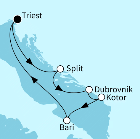Sonnenseiten der Adria, Mein Schiff 4 vom 10.10.2027 bis 17.10.2027