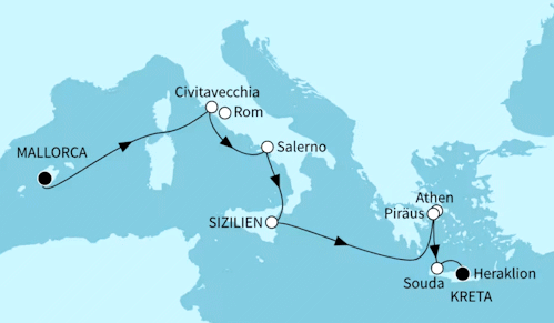 Bella Italia und Griechenland, Mein Schiff 5 vom 08.04.2027 bis 16.04.2027