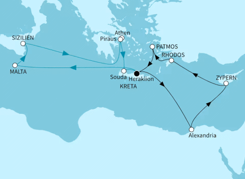 &Ouml;stliches Mittelmeer intensiv f&uuml;r 14 Tage mit Mein Schiff 5 in 2027