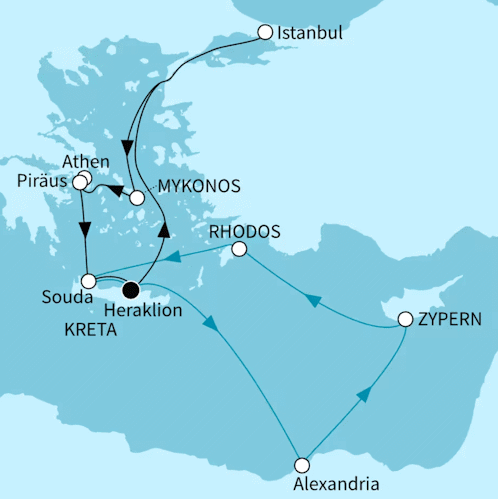 Rund um die &Auml;g&auml;is - 14 Tage, Mein Schiff 5 vom 15.10.2027 bis 29.10.2027